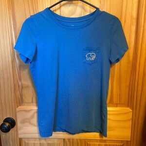 Ivory Ella Blue Short Sleeve Tee with Elephant Pocket